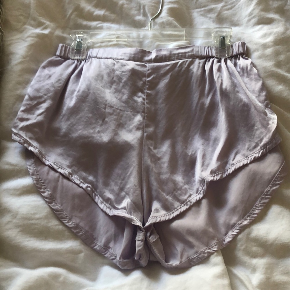 LUNYA washable silk pajama shorts - lilac M